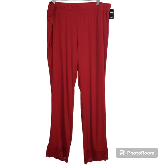 torrid Other - Torrid Women's Super Soft Lace Ribbed Sleep Pants Jester Red NWT Size 1X 14 - 16